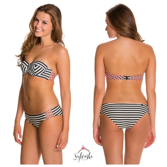 🌊Rusty Underwire Bandeau Bikini Top Set NWT - Picture 3 of 8